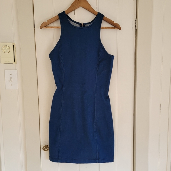 Short bleu jeans dress Dynamite - Picture 2 of 8